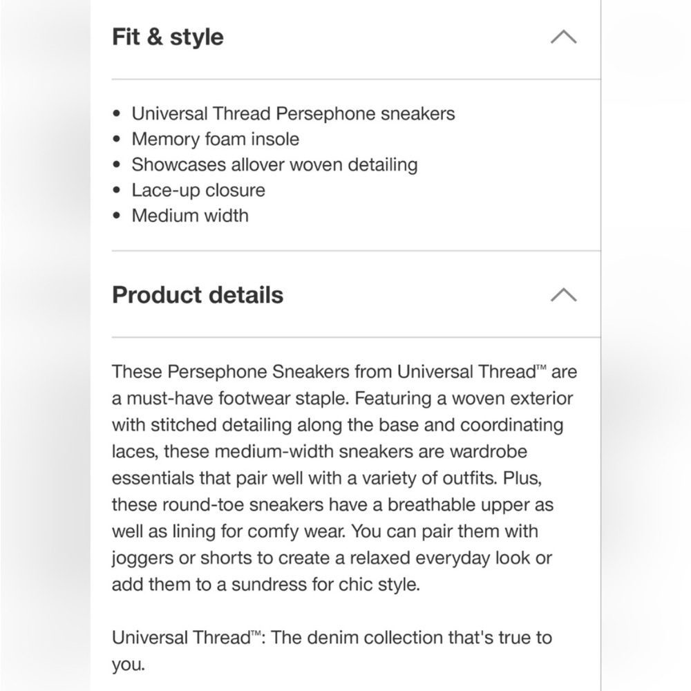 Universal Thread Persephone Memory Foam Sneakers … - image 7